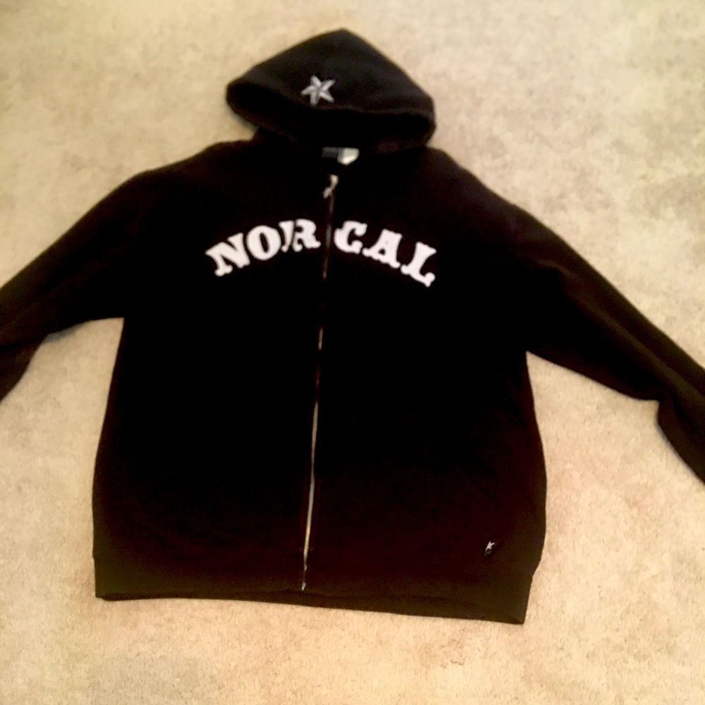 Used Black NorCal zip hoodie